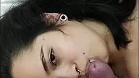 white wolf feels intense passion putting dick in mouth for sucking on bed