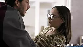 Brunette sexy girl gives blowjob to football player before fucking 😘