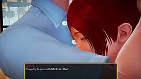 Redhead teen with small tits in my new family series part 489.