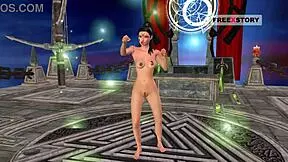 an animated 3d cartoon video of an indian teen girl in various positions