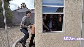 Asian Pizza Delivery Teen Ember Snow Gets Kinky Group Action!