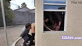 Asian Pizza Delivery Teen Ember Snow Gets Kinky Group Action!