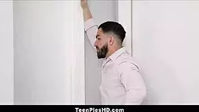 big ass brunette teen 18+ step sister in taboo creampie encounter with step brother.