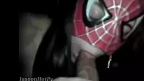 Suck my huge dick, spider girl.