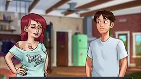 Exploring the story in Summertime Saga 64.