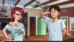 Exploring the story in Summertime Saga 64.