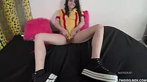 Hot brunette teen 18+ babe fingering and using multiple sex toys.