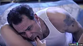 naked stepdaughter jessa rhodes sneaks into daddy's room for blowjob