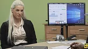 Pervert Guy Uses Money For Arrangement With Busty Blonde