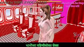 marathi audio story of a beautiful couple in 3d cartoon exploring foreplay