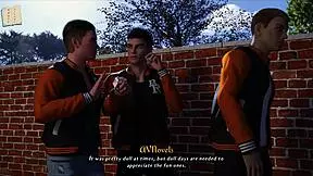 being a dik dik route 152 featuring anime brunette characters