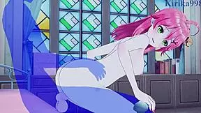 Sakura Miko and Akai Haato have intense sex with creampie!