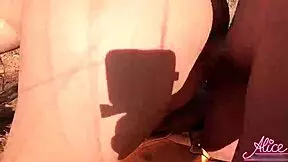 Blowjob Big Dick Stranger and Doggy Sex with Creampie Outdoor After Naked Sunbathing