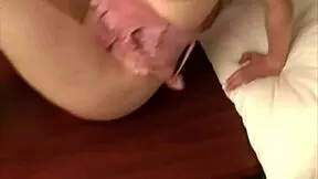 Shy young woman bravely undresses and masturbates in solo striptease