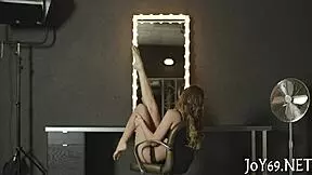 Teen beauty toys herself hard with wet pussy masturbation.