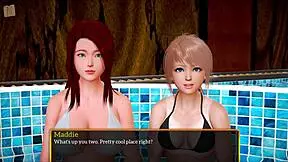 Hey, my new family with redhead milf and blonde.