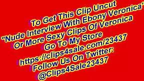 ebony veronica gives handjob during nude interview with older guy