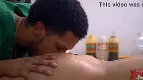 Kerly Hot Needs to De-Stress, So She Fucks the Huge Black Masseur