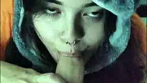 Submissive Teen Blows White Moon Deep!