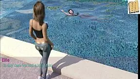 Amateur wife and mother-in-law play erotic homemade game with big tits and ass.