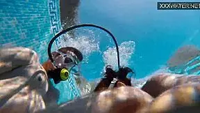 polina rucheyok takes hard mouth fucking underwater