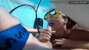 polina rucheyok takes hard mouth fucking underwater
