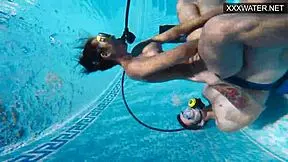 polina rucheyok takes hard mouth fucking underwater