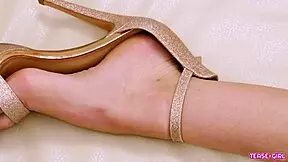 Sexy blonde milf gets assfucked by her father-in-law on the sofa