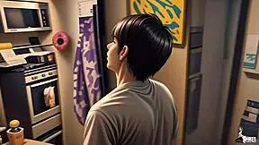 Shy cosplay geek gets caught at a party