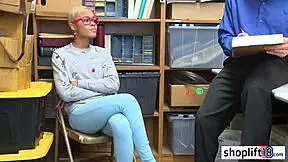 black teen caught stealing, busted by cop at work