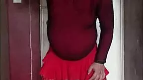 Crossdressing teen gets piss urine fix