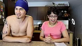 Pasta In 2 Minutes Then Blowjob With Henry And Veronika Featuring Hairy Natural Tits