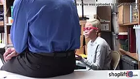 black teen caught stealing, busted by cop at work