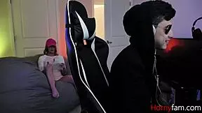 gobbling gamer stepbros cock - kenzie madison