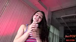 HD clip Barely legal amateur Babe with a tiny boobs sucking and fucking in POV