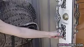 Small redhead gets fingered, sucked, and facials in hardcore action