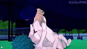 Camie and Itsuka with Izuku in intense hentai sex?