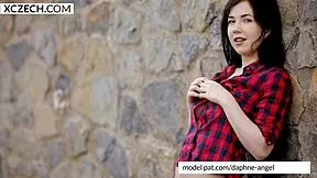 Czech girl masturbates solo showing tits and pussy on webcam