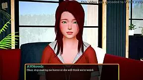 my new family cartoon gets erotic with small tits 😘