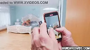 Cute 18yo Teen Touching Herself While Step Brother Spies on Her Shaved Body!