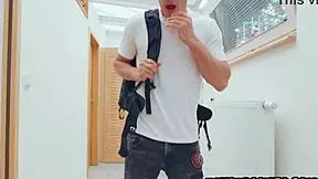 Cute 18yo Teen Touching Herself While Step Brother Spies on Her Shaved Body!