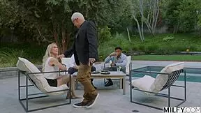 Milfy hotwife Brandi lures hubby's young interns for steamy action