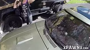 Hey babe, wanna sell that junk car by banging hard in the pawnshop?