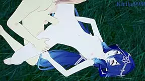 Faruzan, Layla, and Aether in Intense Sex - Genshin Impact Hentai