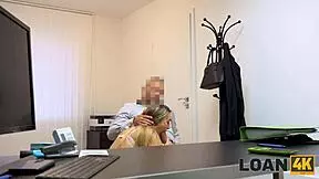 Loan4k asks, will this girl fuck for cash to get her desired office loan?