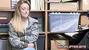 Creepy cop casually stripsearches young teen in the backroom during casting.