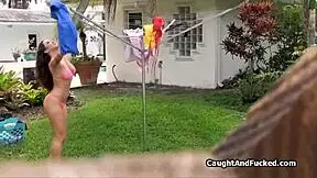 Laundry Day Turns Into Deepthroat Fun With Big Tit Neighbor