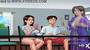 Big Cucumber Slips Inside in Summertimesaga E2 14