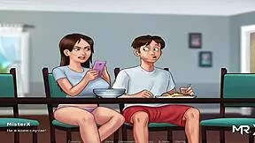 Big Cucumber Slips Inside in Summertimesaga E2 14