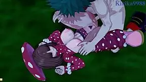 Kinoko Komori and Mei Hatsume fuck Izuku Midoriya in hentai